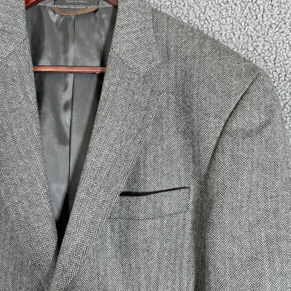 Lauren Ralph Lauren Wool Herringbone Elbow Patch Sport Coat Blazer - Men's 40R - Picture 2 of 12